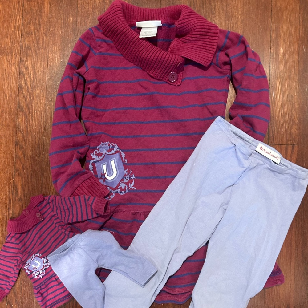 American Girl Doll- Matching Girl and Doll Outfit- Size Small (7-8)